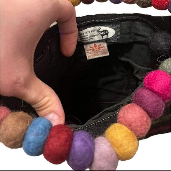 Vintage Rising Tide 100% Wool Colorful Handbag - Picture 2 of 2